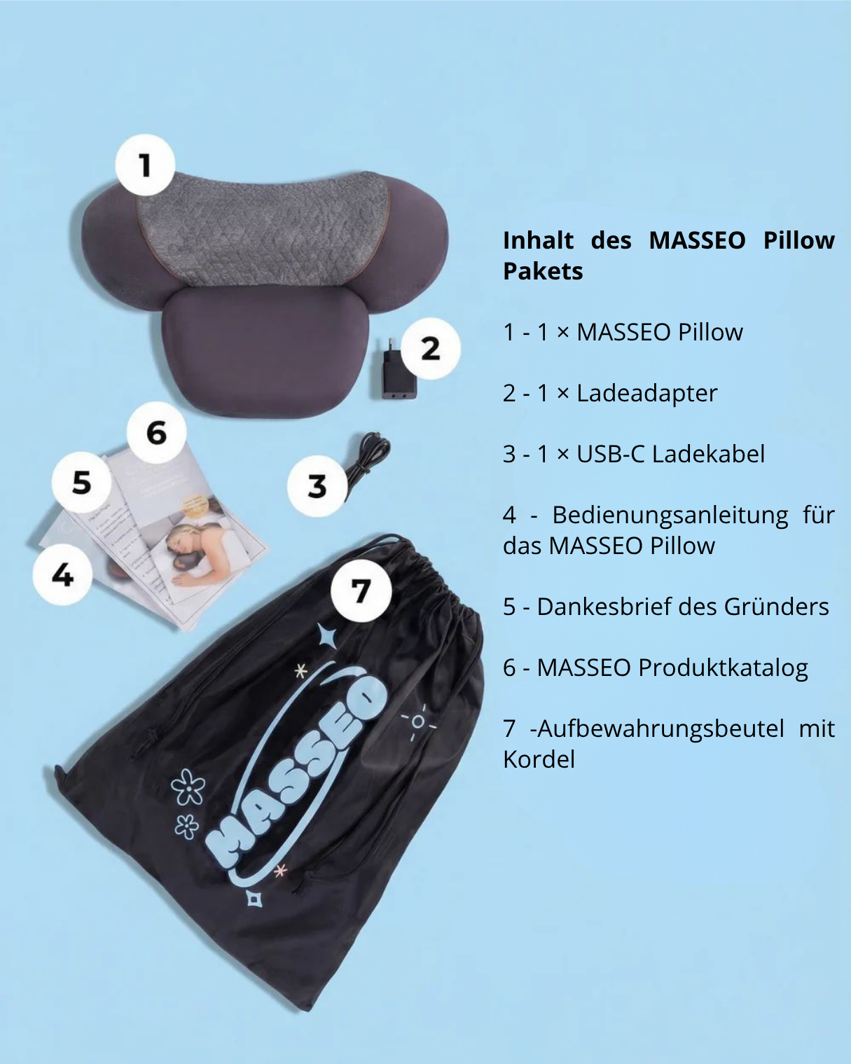 MY MASSEO – Intelligentes Nacken-Dekompressionskissen